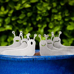 Stainless Steel Slug Family, House Plant Pot Ornaments, Flower Pot Decor, Window Box Ornament, Houseplant Gift, New House Gift, Garden Gifts image 12