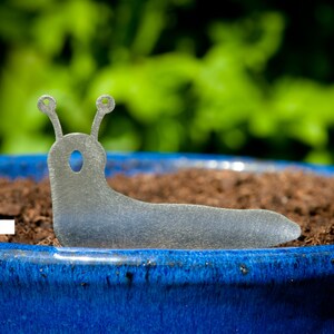 Stainless Steel Slug Family, House Plant Pot Ornaments, Flower Pot Decor, Window Box Ornament, Houseplant Gift, New House Gift, Garden Gifts Slug 5.