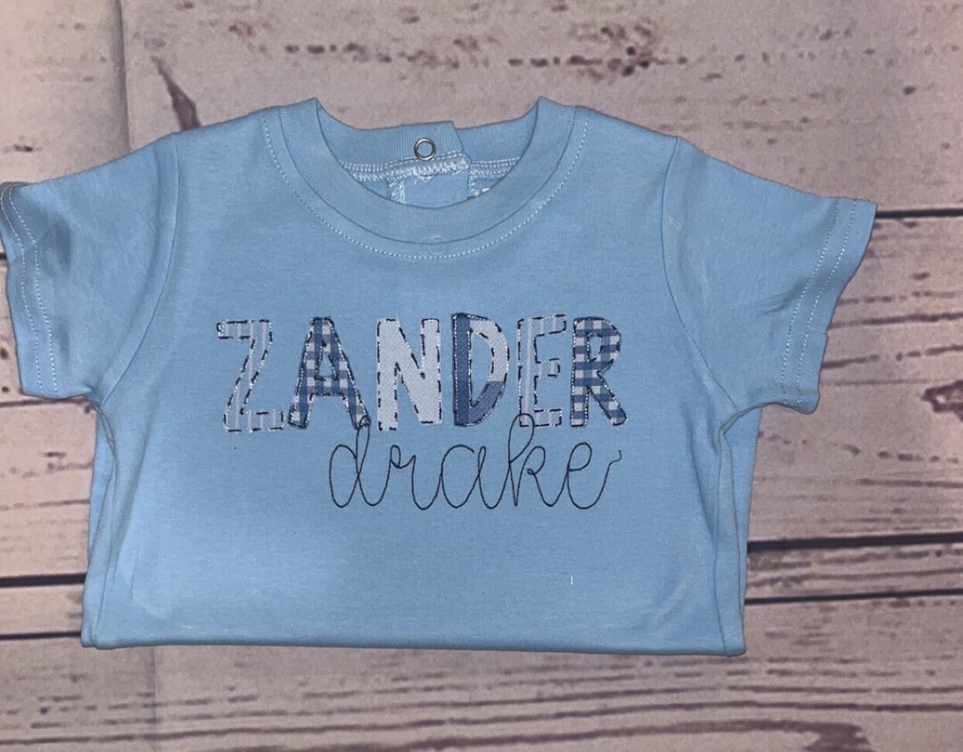 Boys Light Blue Romper With Name, Boys Blue Romper, Boys Monogrammed ...