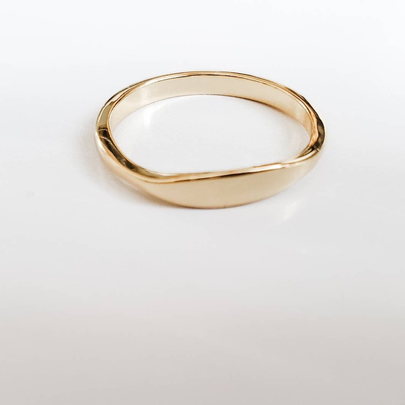 Gold Plated Blank Ring Stamping or Engraving Blank for Etsy