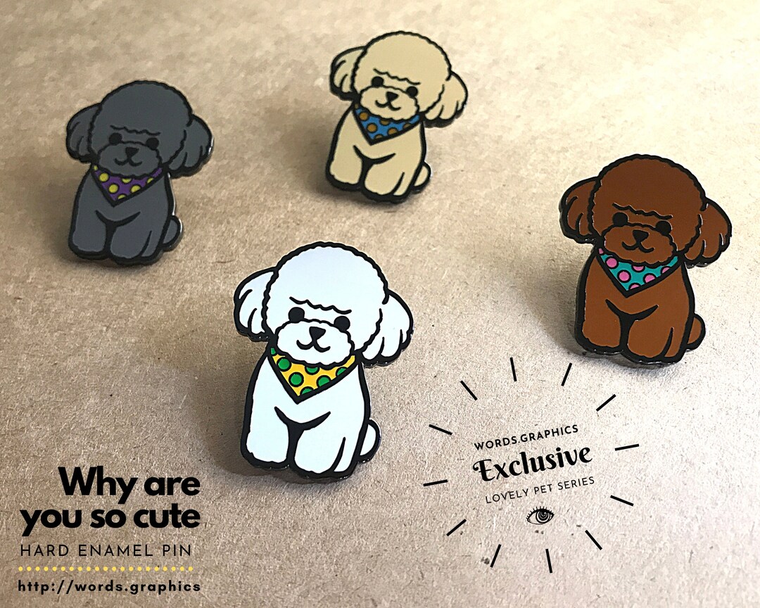 Cute Dog Pin Hard Enamel Pin - Etsy