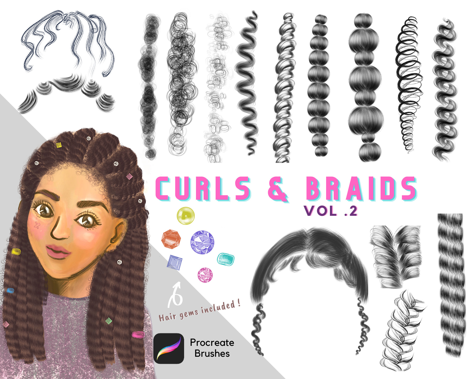procreate curly hair brushes free download procreate curly hair brushes free download