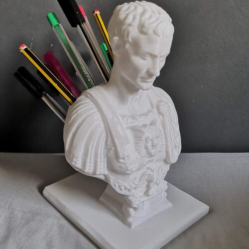 Julius Caesar Pen Holder / Statue / Organizer / 3D Printed Etsy