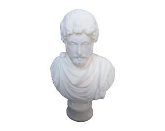 Marcus Aurelius Bust 3D Printed - Roman Philosopher King Sculpture (20cm Tall)