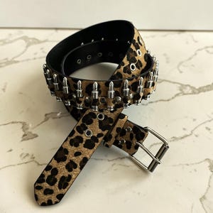 Leopard Studded Belt - Etsy display picture 3