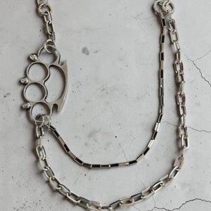 Handcrafted Gothic Double Wallet Chain, Punk Biker Jeans Chain, Y2K Waist Chain, 316L Steel 78cm