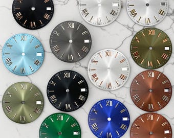 NH35 Watch Dial 28.5mm Roman Number Dial with Date Window Modification Kit Compatible with NH35/NH36 Movement Dive Watch Modding
