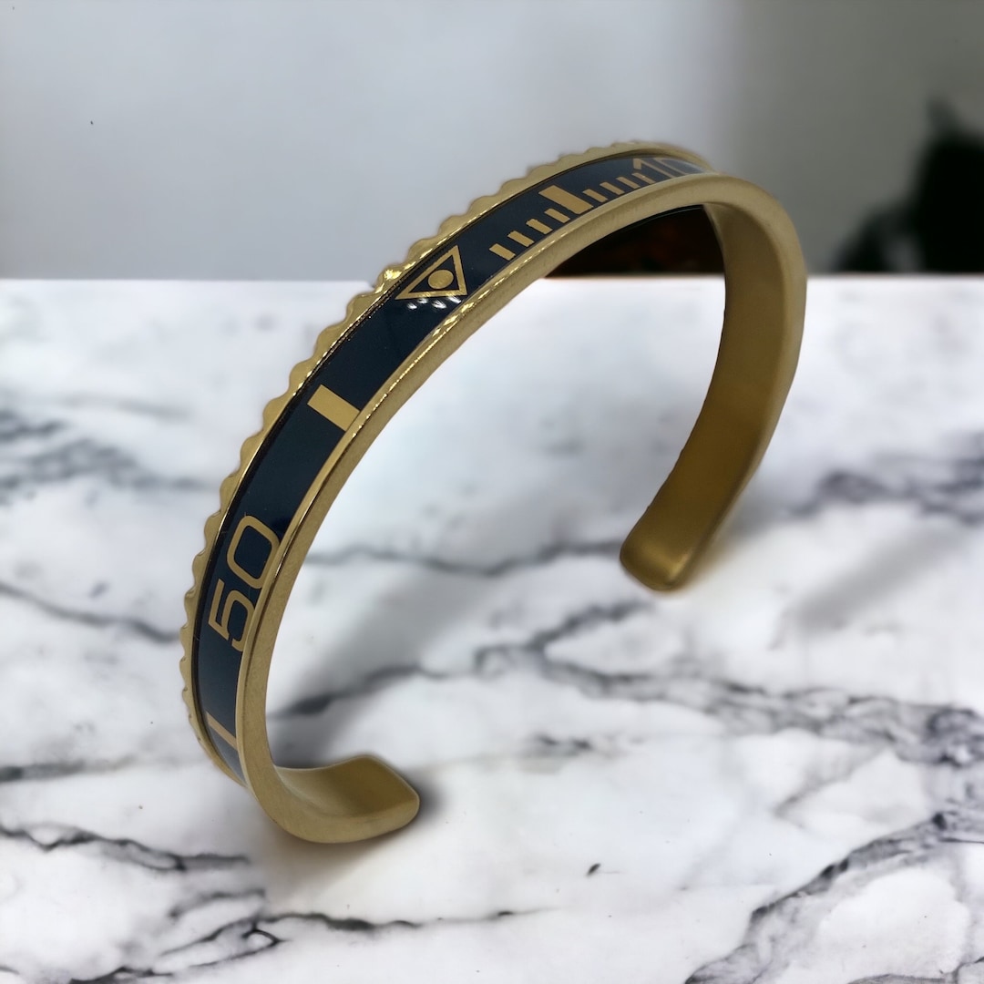 Speedometer Bracelet Black Gold Stainless Steel Men's Etsy