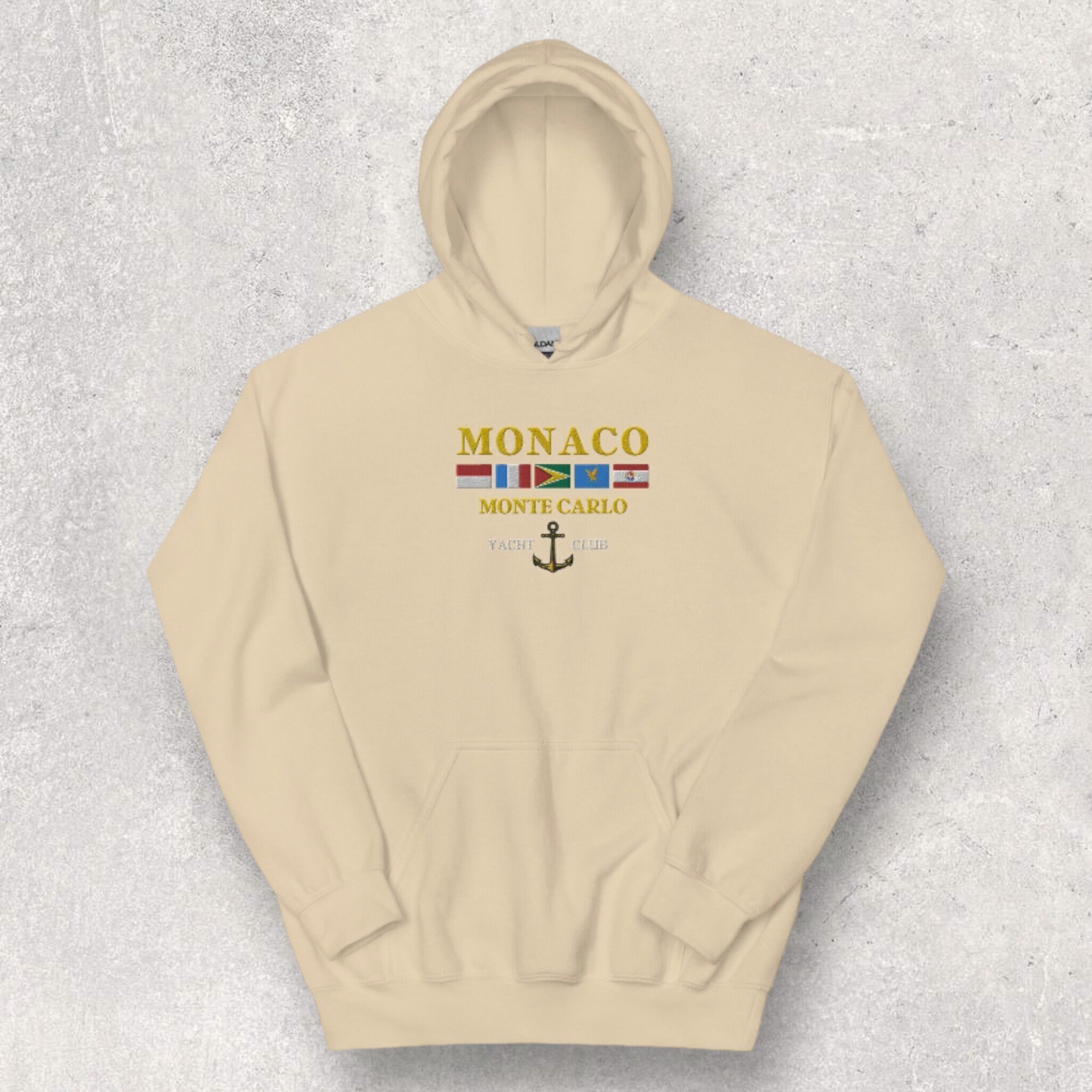Monaco Monte Carlo Yacht Club Embroidered Premium Hoodie Etsy