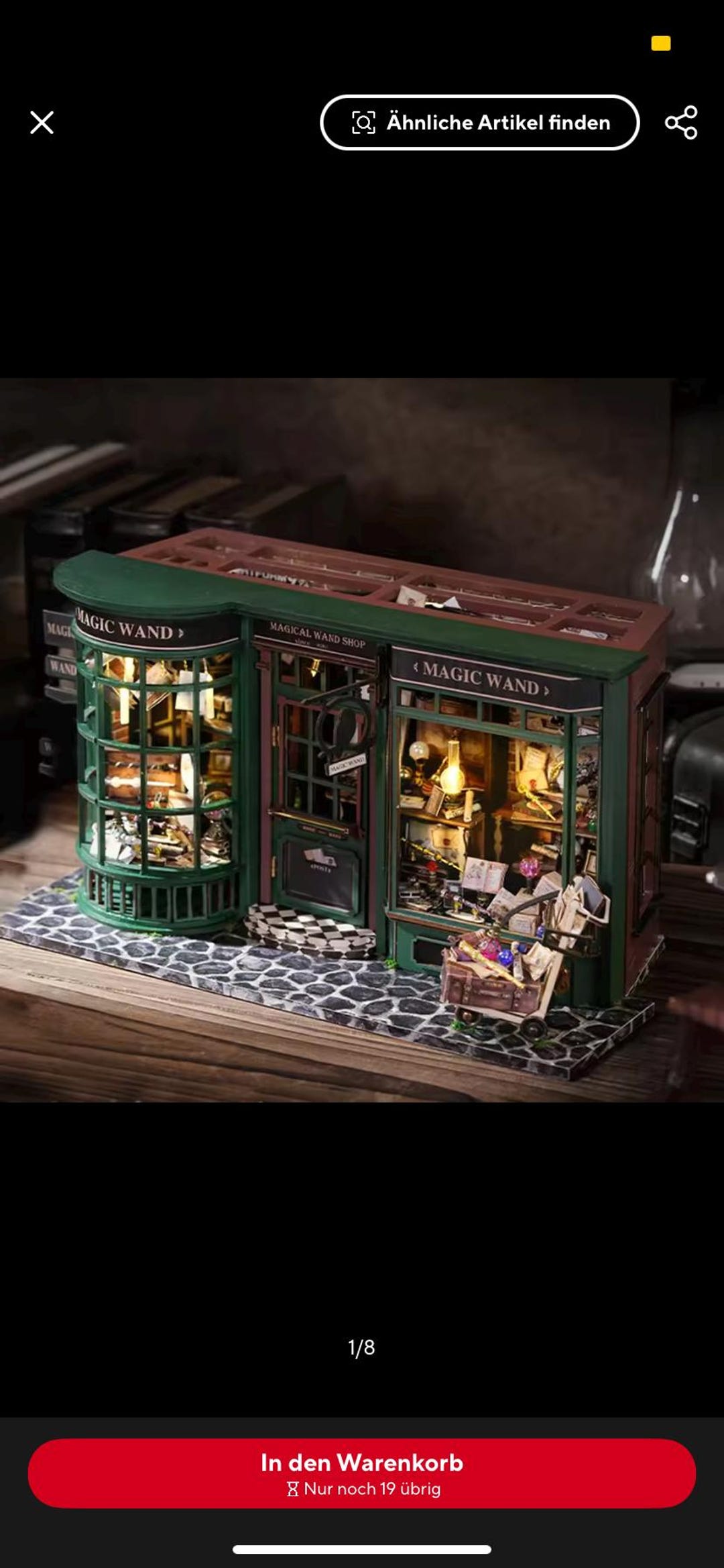 DIY Dollhouse Kit - Magic Shop, Miniature House With LED Light, Book ...
