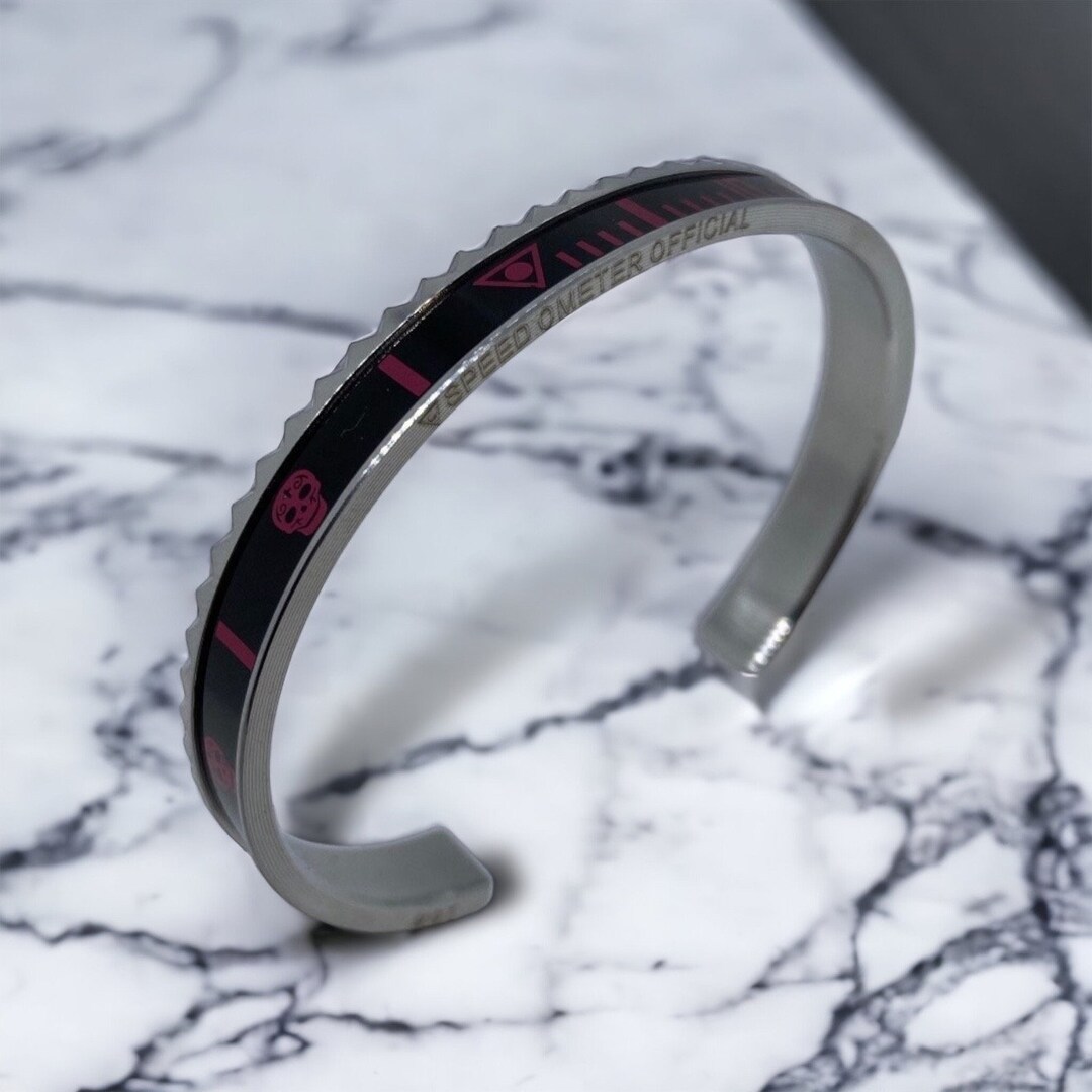Speedometer Official Bracelet Classic Pink Skull Stainless Etsy