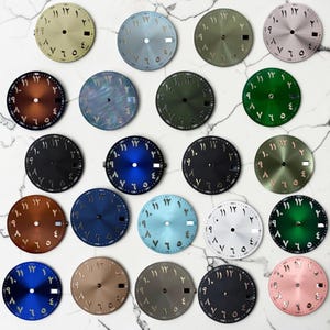 NH35 Watch Dial 28.5mm Arabic Dial with Date Window Modification Kit Compatible with NH35/NH36 Movement Dive Watch Modding Accessories