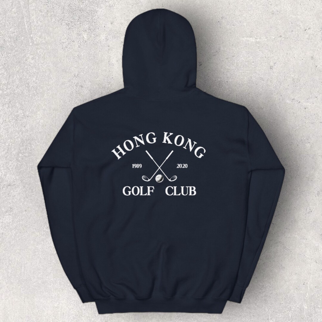 Hong Kong Golf Club Vintage Sweater, 90s Vintage Style Y2K Hoodie