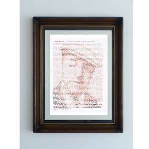 Pablo Neruda, Porträt des chilenischen Schriftstellers, mit einem Auszug aus seinem Buch Confieso que he Vivido und dem Kapitel Desventurada Familia Humana