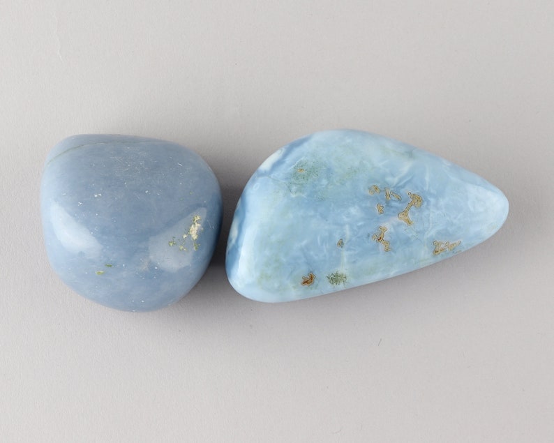 Blue Opal Tumbled Stone Polished Rock Opal Tumble Healing Etsy