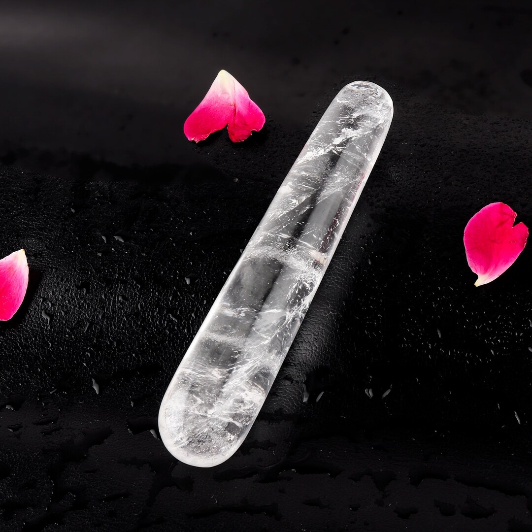 Crystal Quartz Massage Wand, Clear Crystal Quartz Massage Wand, Crystal