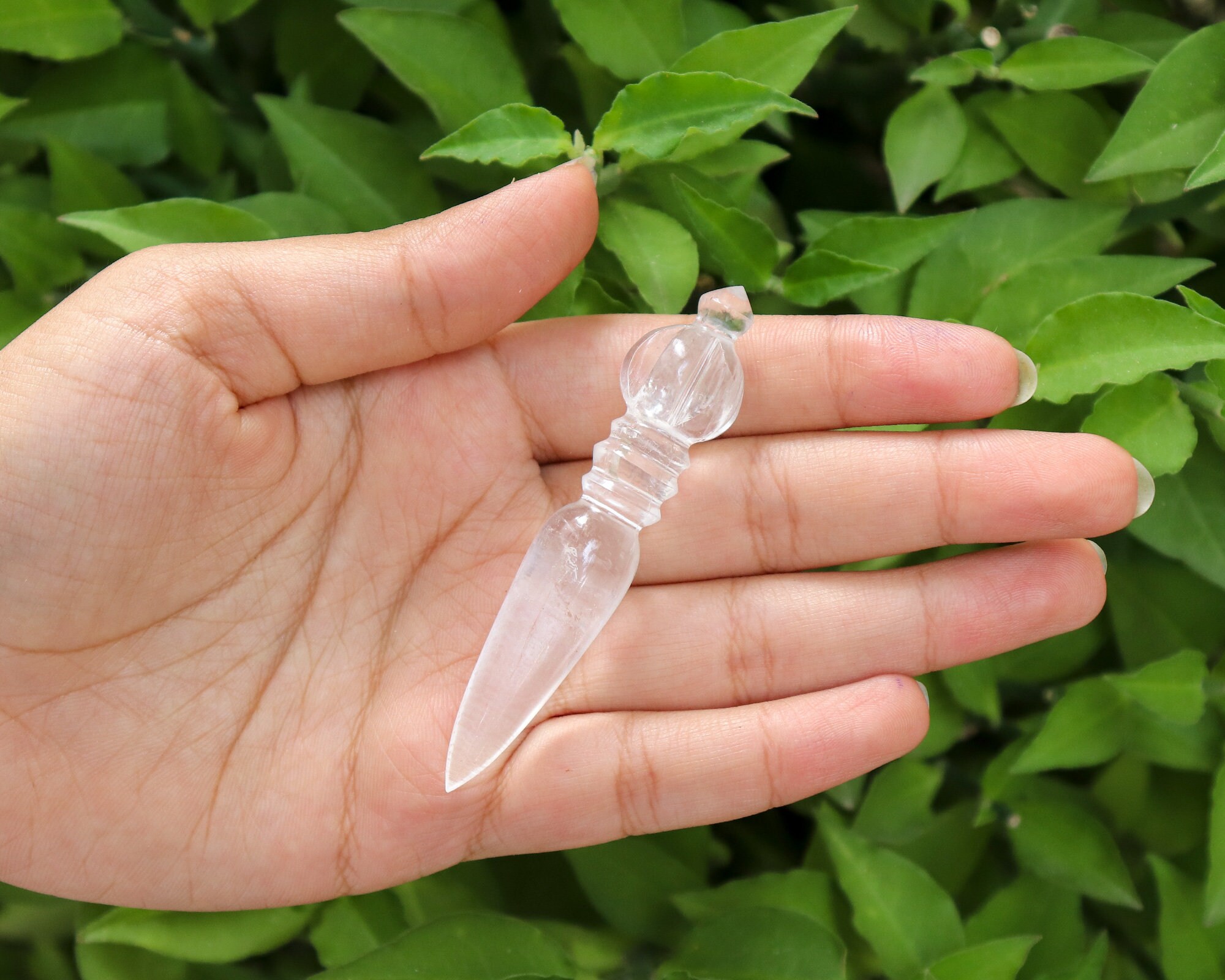 Crystal Quartz Carving Wand Crystal Quartz Carved Wand Etsy