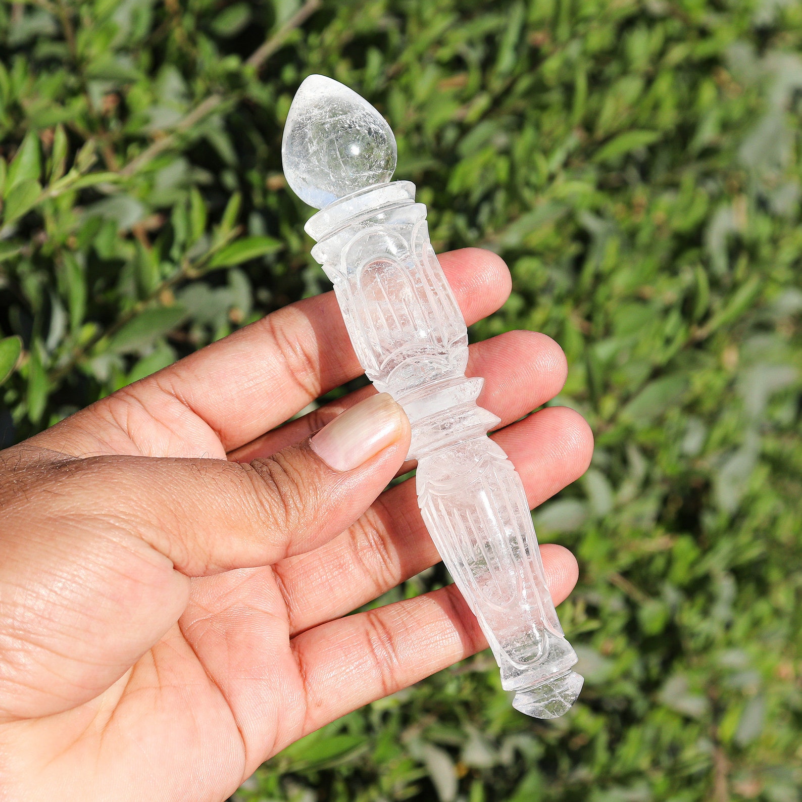 Natural Clear Crystal Wands for Reiki Massage Crystal Wands Etsy