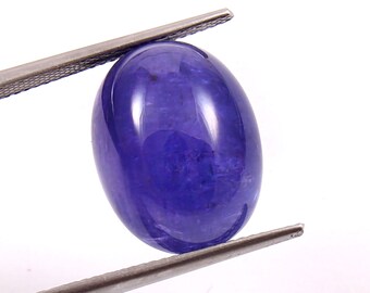 AAA natuurlijke tanzanietcabochon, ovale edelsteen, 17 karaat