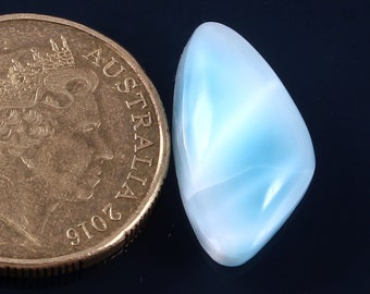 Natural Larimar Cabochon, Pendant Stone, 15 Carats (22x12x7MM)