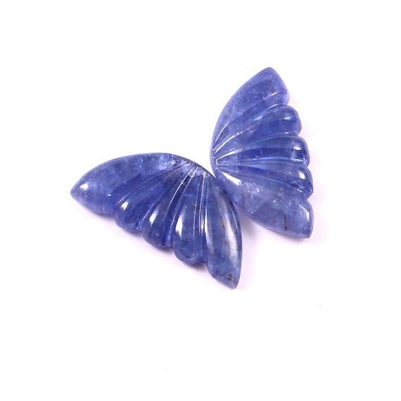 Tanzanite Butterfly tanzanite Wing carved Butterfly Wings butterfly Carved natural Tanzanite cabochon gemstone 19.8x9.9x3.6mm 12.5 Carats Etsy