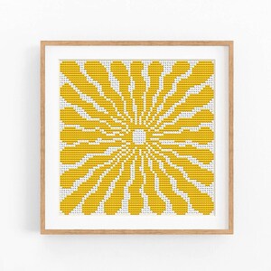 Cross Stitch Pattern Modern Abstract, Plant x-stitch Pattern, Mini Cross Stitch Chart, Boho Nature Design Beginner,Instant Download PDF