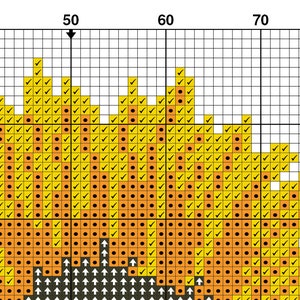 Cross Stitch Pattern. Sunflower. Summer Flower. Counted cross stitch chart. Nature hoop art embroidery. Small xstitch.Instant download PDF image 3