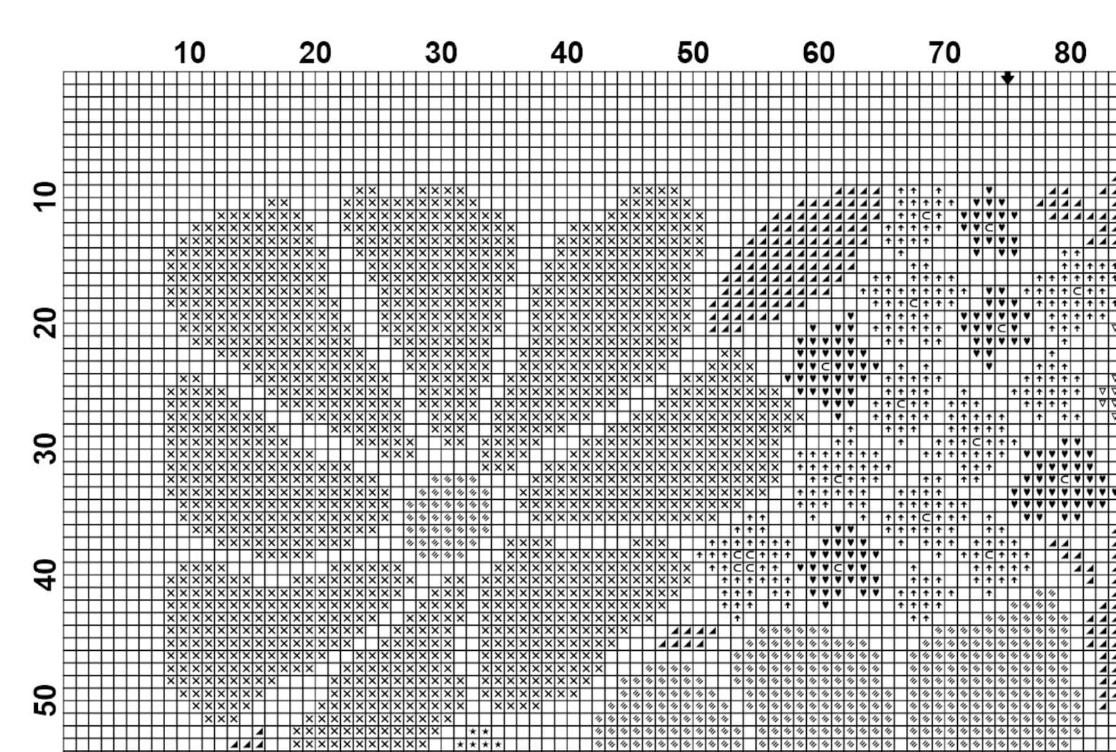 X Stitching Pattern Cross Stitch Pattern Modern Floral Abstract, Modern Flowers, Easy X ...