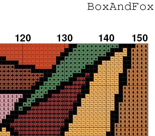 Colorful Geometric Art Abstract Cross Stitch Pattern, Modern