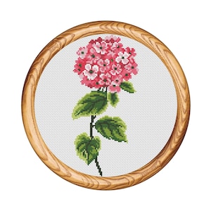 Flowers Cross Stitch Pattern. Flower xstitch. Counted cross stitch chart. Nature hoop art embroidery. Small xstitch. Instant download PDF