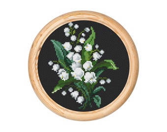 Vintage Flowers Cross Stitch Pattern, Antique Cross Stitch Design, Berlin Woolwork, Floral Bouquet, Modern Embroidery Flowers, PDF chart