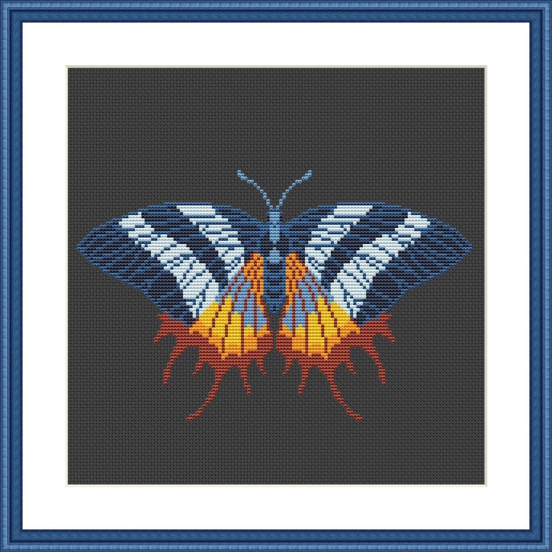 Butterfly Cross Stitch Pattern Insect Nature Cross Stitch Etsy