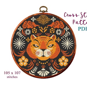 Cross Stitch Pattern New Year of the Rabbit PDF, Chinese