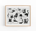 Cats Cross Stitch Pattern, Large Modern x-stitch Pattern,Cross Stitch Chart, Kitten, Cat Lover Gift Pattern, Instant Download PDF