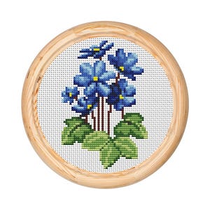 Blumen Kreuzstichmuster. Blumenstickerei. Kreuzstichvorlage. Naturstickerei Stickrahmen. Kleiner xstitch. Sofortiger Download PDF