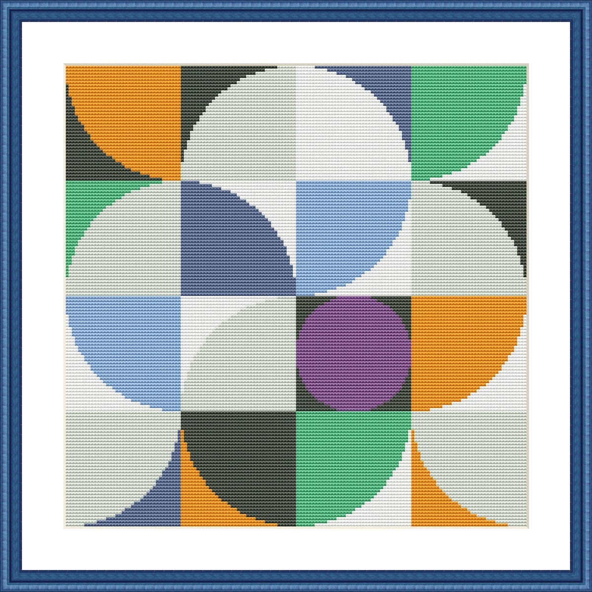 Abstract Geometric Cross Stitch Pattern, Modern X-stitch Pattern, Cross ...