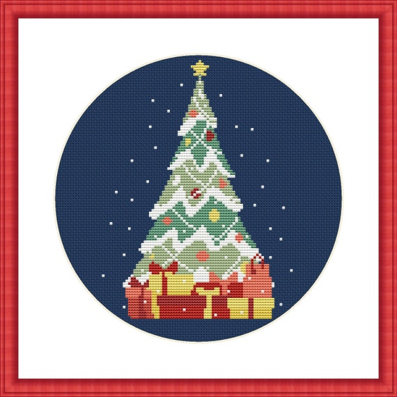 クロスステッチのクリスマスツリー Brodees クロスステッチ 刺繍キット K297 クリスマスツリー 初級者向き