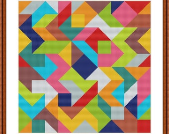 ショップレビュー ランキング Stitch Cross Abstract Pattern, Pattern X-stitch Modern 書