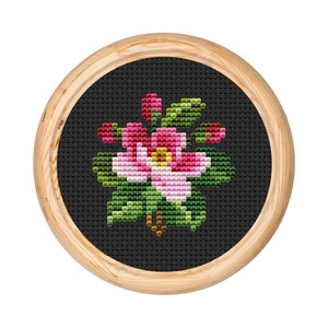 Vintage Flowers Cross Stitch Pattern, Antique Cross Stitch Design, Mini Floral x-stitch pattern, Embroidery Flowers, instant download PDF