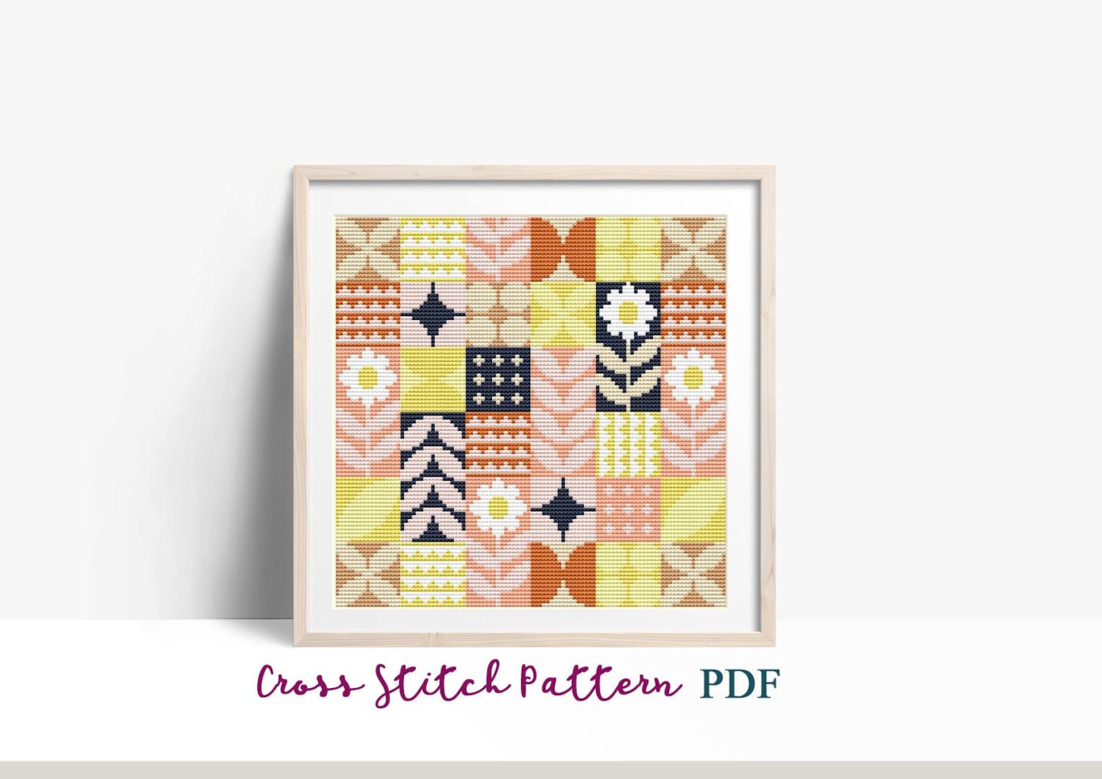 X Stitching Pattern Abstract Cross Stitch Pattern, Modern X-stitch Pattern, Portrait Cross ...
