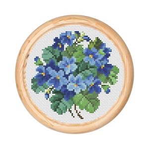 Vintage Flowers Cross Stitch Pattern, Antique Cross Stitch Design, Mini Floral x-stitch pattern, Embroidery Flowers, instant download PDF