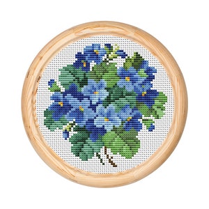 Vintage Flowers Cross Stitch Pattern, Antique Cross Stitch Design, Mini Floral x-stitch pattern, Embroidery Flowers, instant download PDF