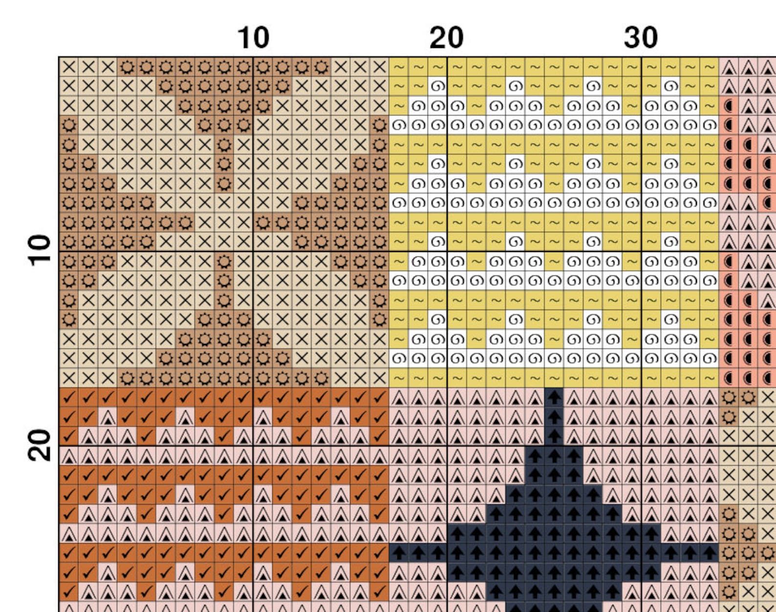 X Stitching Pattern Abstract Cross Stitch Pattern, Modern X-stitch Pattern, Portrait Cross ...