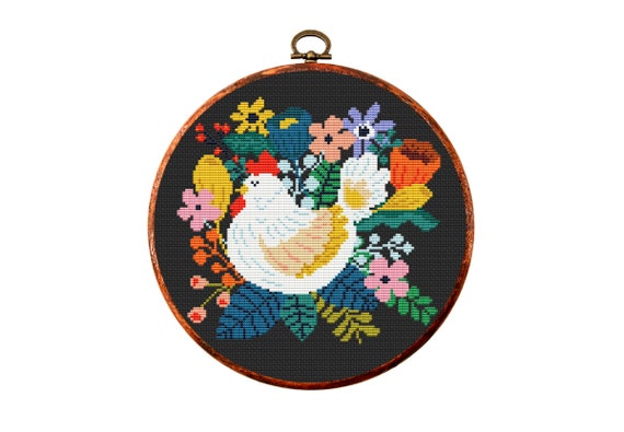 Mini Cross Stitch Pattern. Little Bird. Counted Cross Stitch Chart. Bird  Hoop Art Embroidery. Tiny Xstitch for Beginner.instant Download PDF 