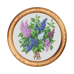 Blumen Kreuzstichmuster. Blumenstickerei. Kreuzstichvorlage. Naturstickerei Stickrahmen. Kleiner xstitch. Sofortiger Download PDF