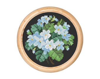 vintage Flowers Cross Stitch Pattern, Antique Cross Stitch Design, Mini Floral x-stitch pattern, Broderie Fleurs, téléchargement immédiat PDF