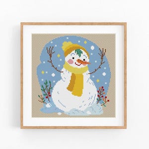 Christmas Cross Stitch Pattern PDF Christmas, Winter, Snowman, Modern Cross Stitch,Boho Nursery,Easy cross stitch chart,Instant download PDF