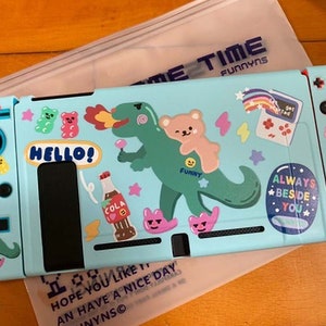Schakelaarbehuizing / Zachte Nintendo Switch Shell / Grappige dinosaurusbeer Cartoon beschermhoes / Volledige schakelaarbeschermer
