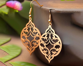 Mystical Symbols Earrings SVG - Flower Laser Cut Files - Epic Jewelry Design for Glowforge - Digital Instant Download - Commercial Use