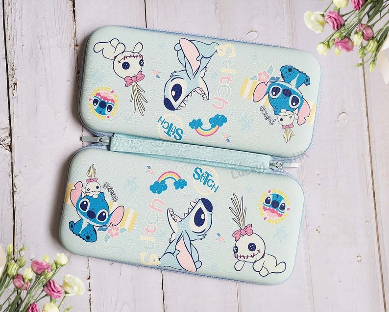 Switch Carrying Case /cute Cartoon Stitch Nintendo Switch Hard Etsy